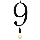 Светильник BayerLux "Цифра 9" E27 40Вт черный 35х21 см - фото 21617550