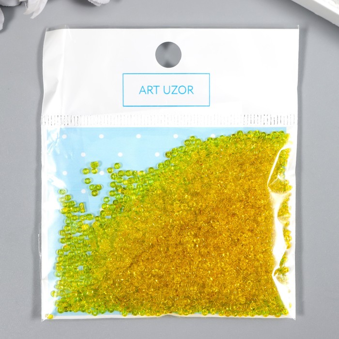 Бисер круглый 12/0 «Жёлтый прозрачный», 20 г - Фото 1