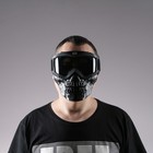 Очки-маска для езды на мототехнике, разборные, визор затемненный, чёрные - Фото 8