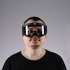 Очки-маска для езды на мототехнике, разборные, визор прозрачный, чёрные - Фото 9