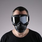 Очки-маска для езды на мототехнике, разборные, визор хром, цвет черный - Фото 8