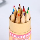 Набор цветных карандашей мини в тубусе «Девчуля», 12 шт, с точилкой - Фото 5