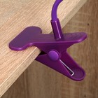 УЦЕНКА Держатель-прищепка, гибкий, регулируемый, для смартфона 3-7", 80 см, ширина держателя 12 см, фиолетовый - Фото 3