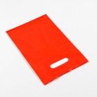 Пакет полиэтиленовый с вырубной ручкой, Красный 20-30 См, 30 мкм - Фото 2