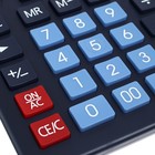 Калькулятор настольный большой, 12-разрядный, SKAINER SK-555BL, 2 питание, 2 память, 155 x 205 x 35 мм, синий - Фото 4