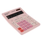 Калькулятор настольный большой, 12-разрядный, SKAINER SK-555PK, 2 питание, 2 память, 155 x 205 x 35 мм, розовый - фото 9583889