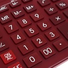 Калькулятор настольный большой, 12-разрядный, SKAINER SK-555RD, 2 питание, 2 память, 155 x 205 x 35 мм, красный - Фото 4