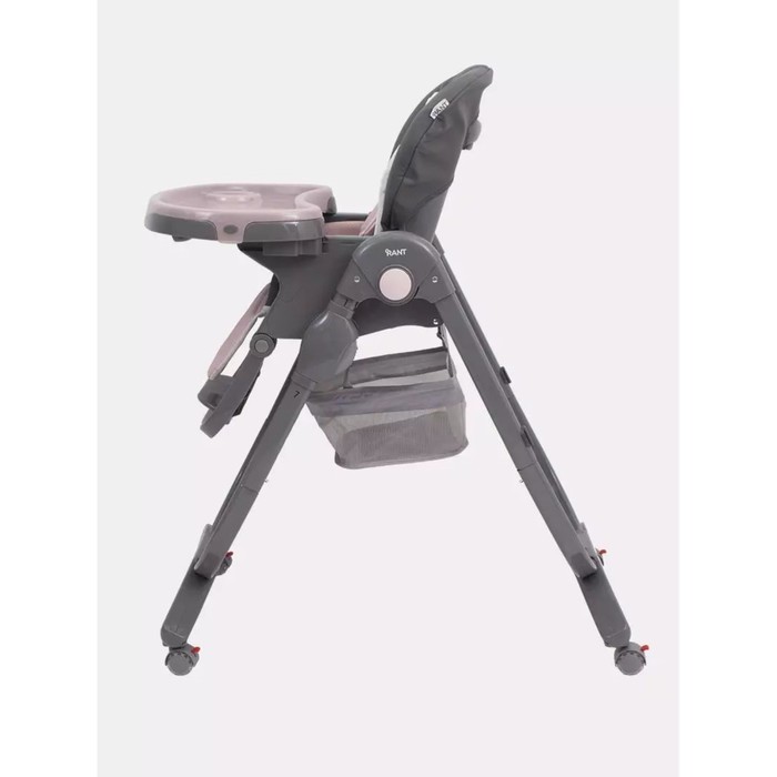 Стульчик для кормления детский Rant Cafe, цвет серый/розовый