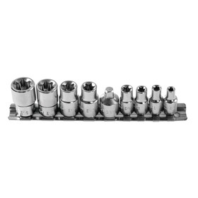 

Набор торцевых головок HOEGERT HT1A884, Torx, 1/4", 3/8", 9 штук