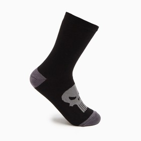 Носки "The Punisher", цвет черный/серый, размер 23