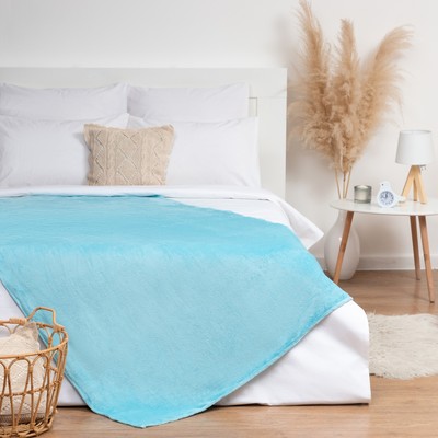 Плед Этель, 130×175 см, цвет голубой