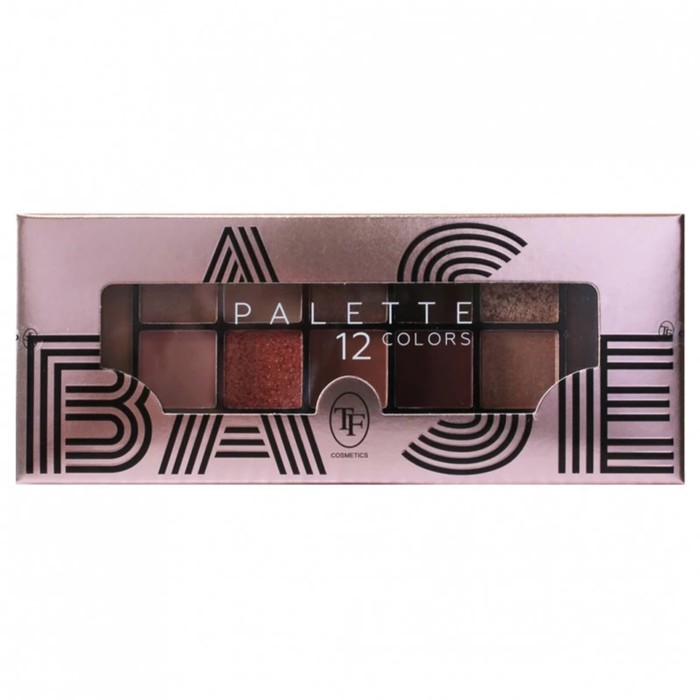 Палетка теней для век TF Base Palette, 12 тонов, тон 03 красно-коричневый, 18г - Фото 1