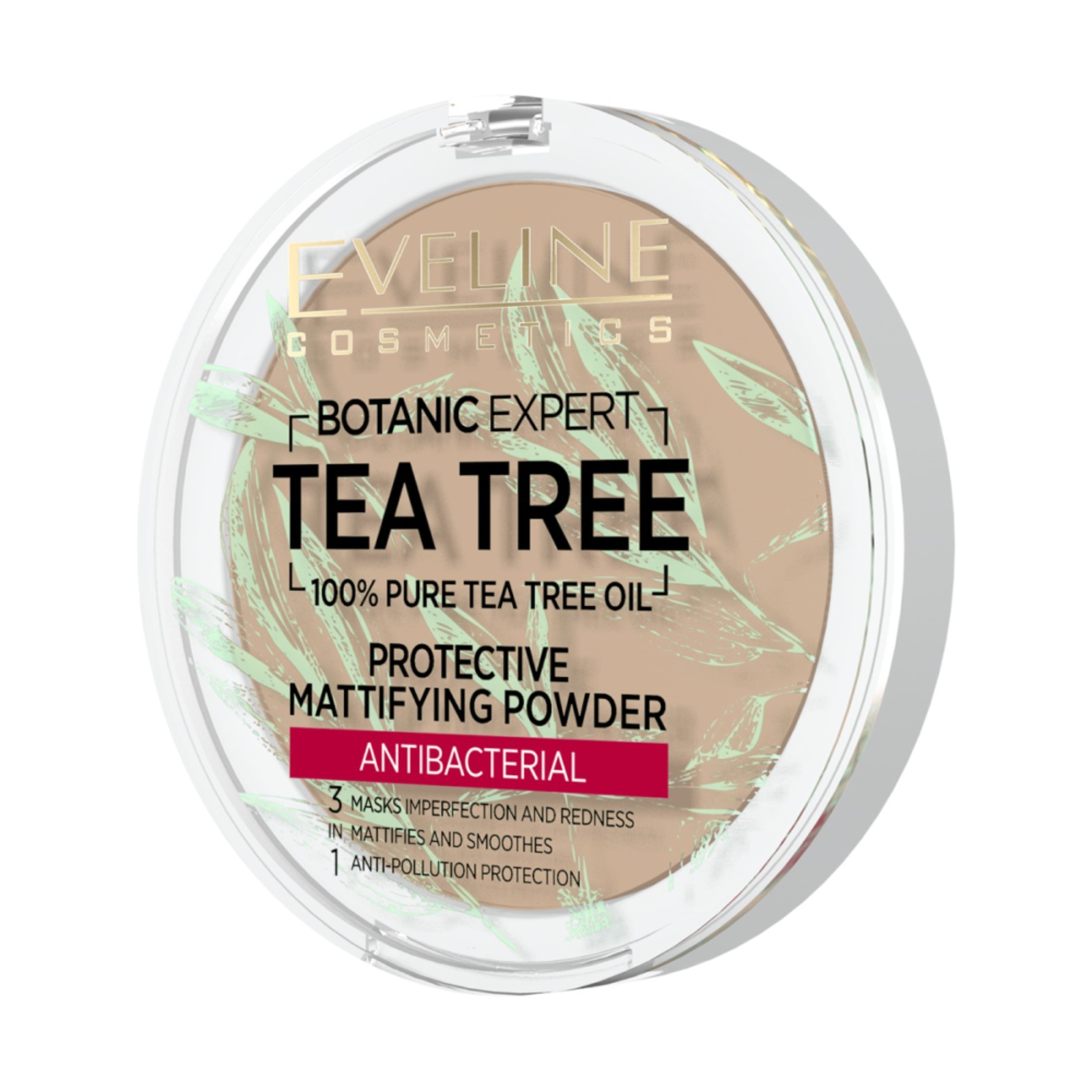 Пудра eveline cosmetics. Eveline пудра матирующая. Eveline Tea Tree пудра. Эвелин матирующий тональный крем антибактериальный.