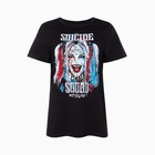 Футболка женская "Отряд самоубийц", цвет черный, р-р 52 - фото 24240826