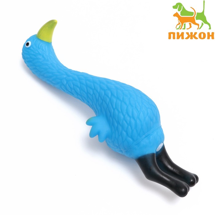 Игрушка пищащая "Фламинго" для собак, 22,5 см, голубая - Фото 1