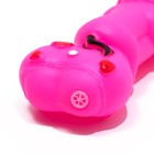 Игрушка пищащая "Косточка и пес" для собак, 15 х 6 см, розовая - Фото 3