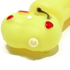 Игрушка пищащая "Косточка и пес" для собак, 15 х 6 см, жёлтая - Фото 4