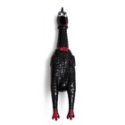 Игрушка пищащая "Задумчивая курица" для собак, 28 см, чёрная - фото 6614419