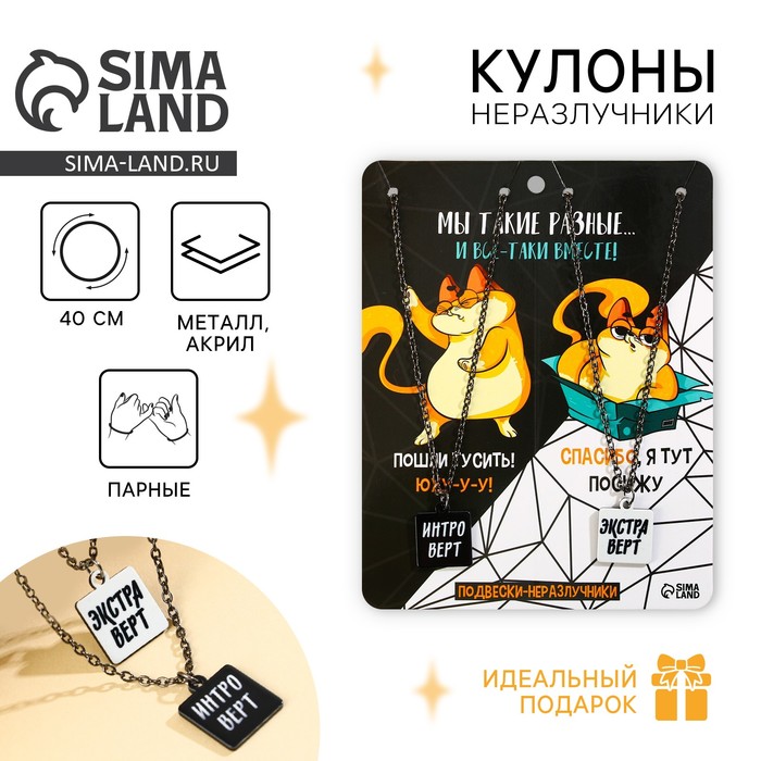 Кулоны парные подвески «Мы такие разные» - Фото 1