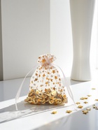 Мешочек подарочный «Звёздочки», 10×12 см, белый с золотом - Фото 2