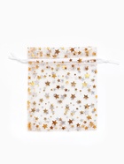 Мешочек подарочный «Звёздочки», 10×12 см, белый с золотом - Фото 3