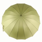 Зонт - трость полуавтоматический «Пастель», 16 спиц, R = 52/60 см, D = 120 см, цвет зелёный - фото 10780631