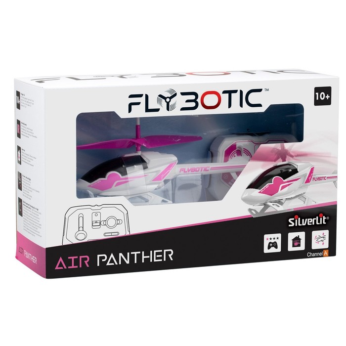 Вертолёт на радиоуправлении Flybotic Air Panther, двухканальный, цвет розовый - фото 1891294870