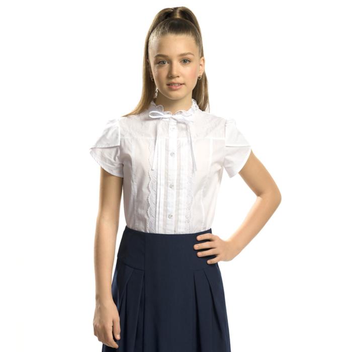 Блузка для девочек, рост 152 см, цвет белый - Фото 1
