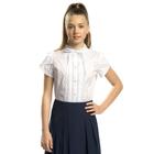 Блузка для девочек, рост 158 см, цвет белый - фото 109894168