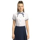 Блузка для девочек, рост 152 см, цвет белый - фото 109025497
