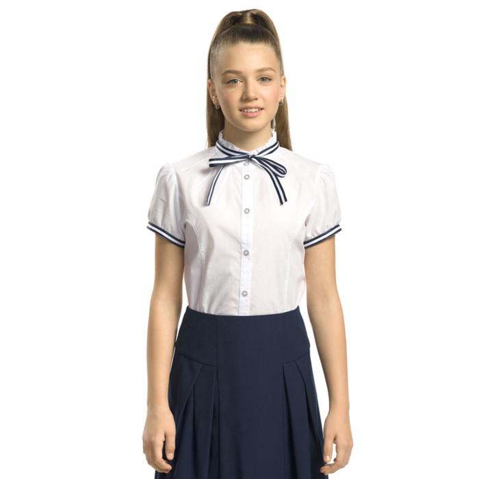 Блузка для девочек, рост 152 см, цвет белый