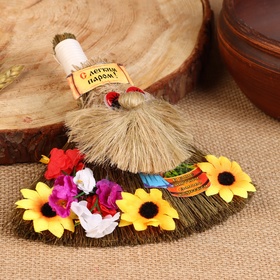 Оберег - веник «Домовой банщик», 18 см, микс