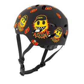 Шлем велосипедный открытый O'NEAL DIRT LID YOUTH EMOJI, мат., детский, черный/желтый, M Ош