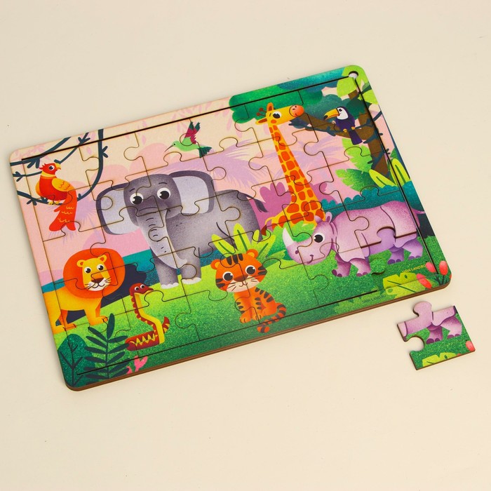 Пазл «Зоопарк» с подсказкой 54519