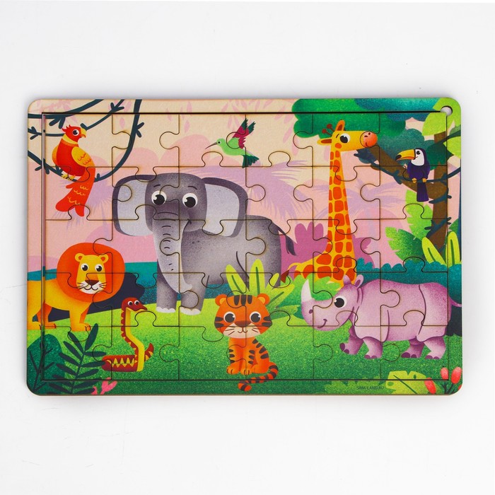 Пазл «Зоопарк» с подсказкой 54519