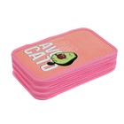 Пенал школьный, 3 секции, 12.5×20.5×5.5 см «Авокадо» - Фото 2