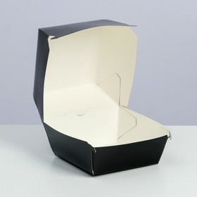 

Упаковка для бургеров, черная, 11 х 11 х 11 см