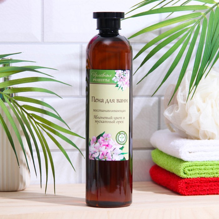 Пена для ванн Целебные рецепты «Яблоневый цвет и мускатный орех», 600 мл - Фото 1