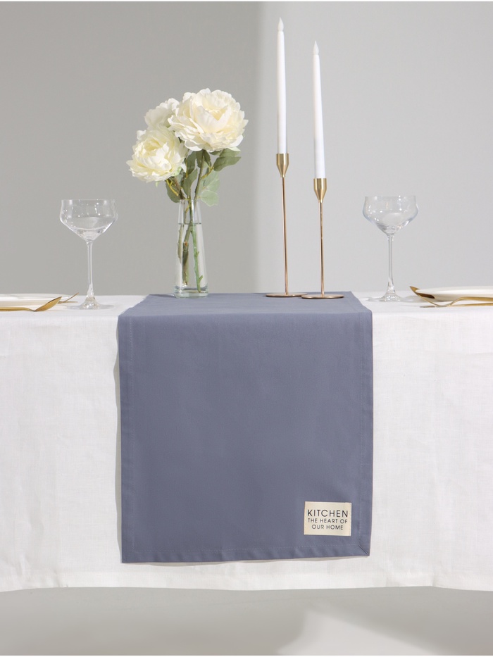 Дорожка на стол Этель Kitchen 40×150 ±5 см, синий, 100% хлопок, саржа 220 г/м² - Фото 1