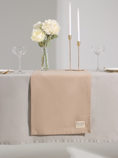 Дорожка на стол Этель Kitchen 40×150 ±5 см, бежевая, 100% хлопок, саржа 220 г/м²