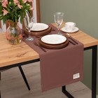 Дорожка на стол Этель Kitchen 40х150 см, цвет коричневый, 100% хлопок, саржа 220 г/м2 - Фото 2
