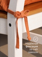 Подушка на стул «Этель» Kitchen, 42×42 см, оранжевая, 100% хлопок, саржа 220 г/м² - Фото 2