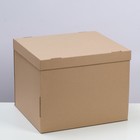 Коробка складная, крышка-дно, бурая, 38 х 33 х 30 см - фото 300701189