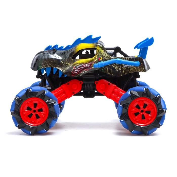 Джип радиоуправляемый DINO, 4WD полный привод, движение во всех направлениях, работает от аккумулятора, цвет синий 54528