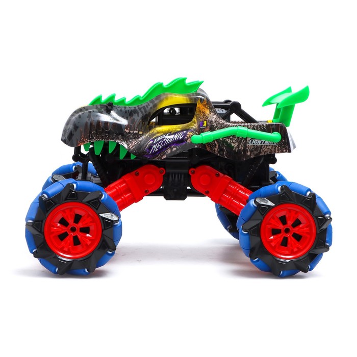 Джип радиоуправляемый DINO, 4WD полный привод, движение во всех направлениях, работает от аккумулятора, зелёный 54529