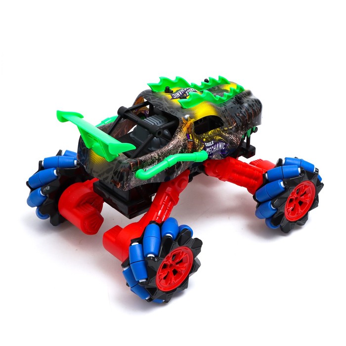 Джип радиоуправляемый DINO, 4WD полный привод, движение во всех направлениях, работает от аккумулятора, зелёный 54529