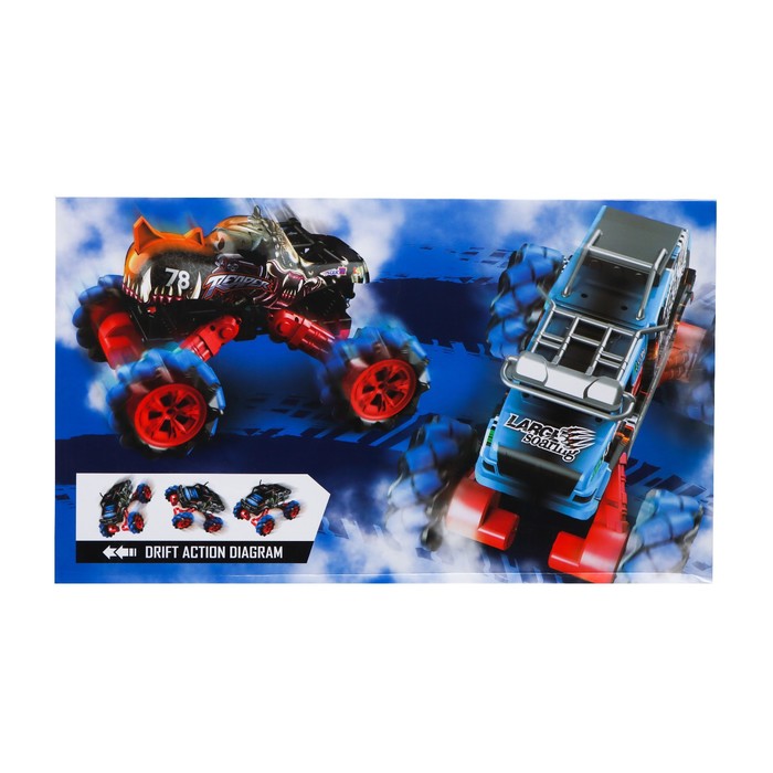 Джип радиоуправляемый DINO, 4WD полный привод, движение во всех направлениях, работает от аккумулятора, зелёный 54529