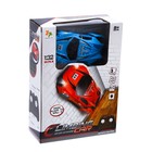 Антигравитационная машинка Wall, радиоуправление, аккумулятор, ездит по стенам, свет, цвет синий - фото 24454801