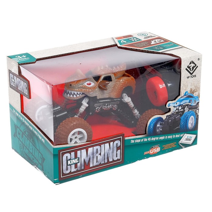 Джип радиоуправляемый «Дино», масштаб 1:22, работает от аккумулятора, цвет коричневый 54536