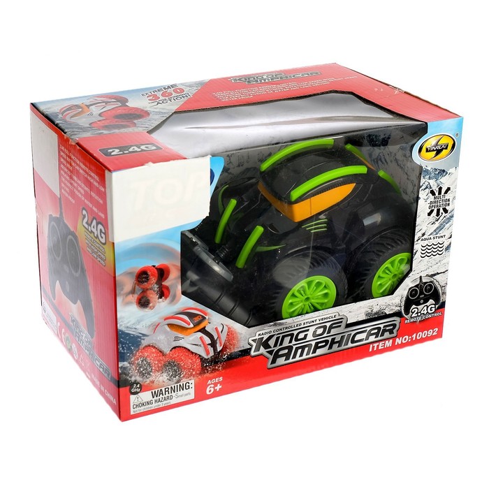 Джип-амфибия радиоуправляемый «Король двух стихий», работает от батареек, цвет чёрный 54538